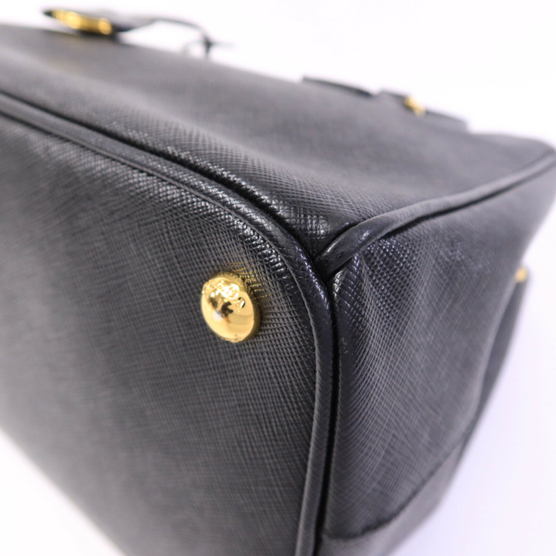 PRADA 牛皮皮革Saffiano Lux手挽肩背兩用袋-11