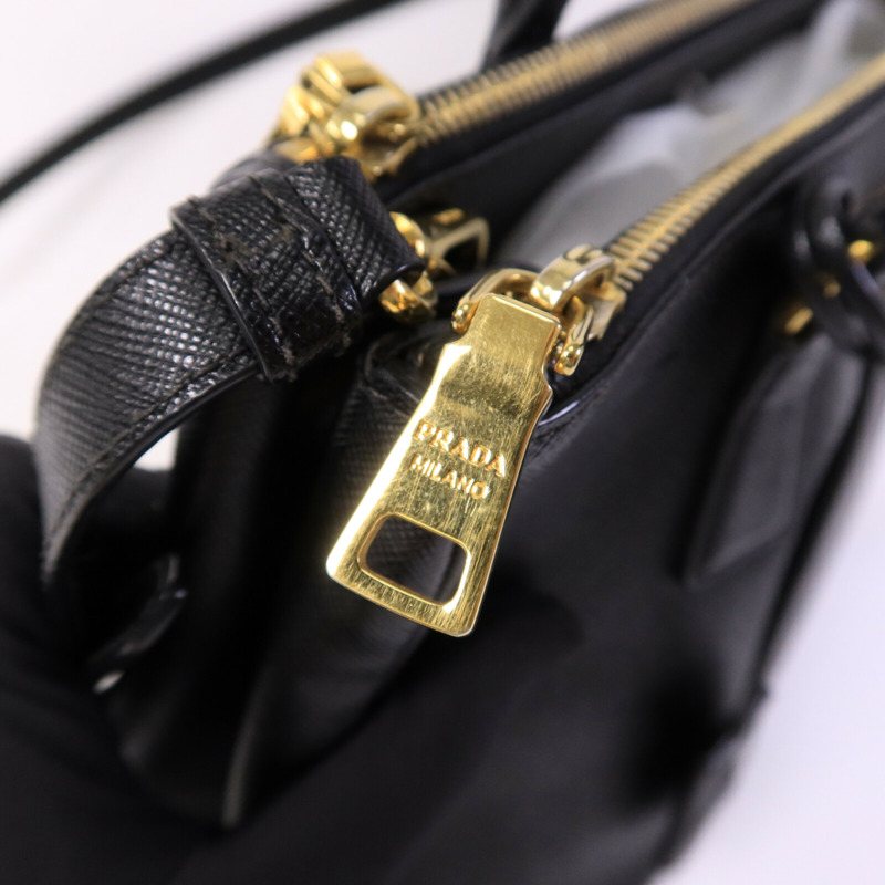 PRADA 牛皮皮革Saffiano Lux手挽肩背兩用袋-15