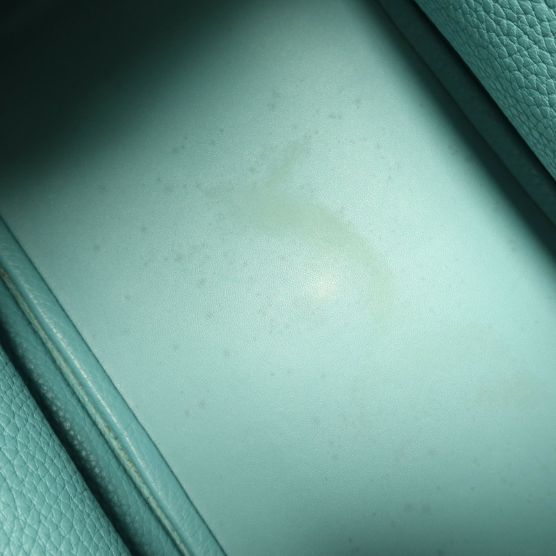 HERMES Clemence皮革Lindy 30手挽肩背兩用袋Bleu Atoll-16