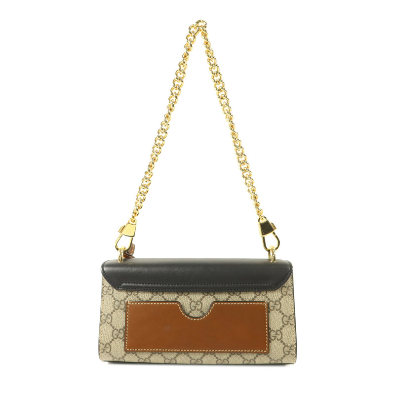 GUCCI 塗層帆布/牛皮皮革Padlock Supreme手挽肩背兩用袋-1