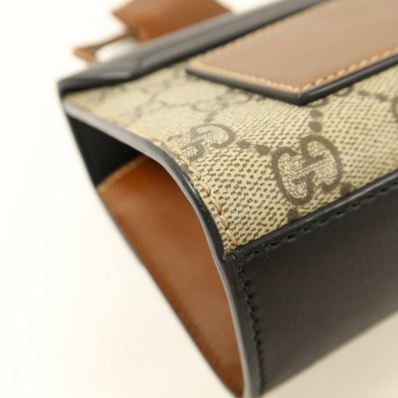 GUCCI 塗層帆布/牛皮皮革Padlock Supreme手挽肩背兩用袋-16