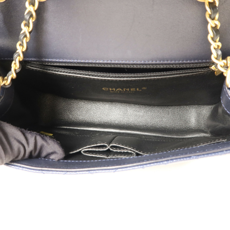 CHANEL 牛皮皮革CC Filigree Flap Bag鏈帶肩背袋-4