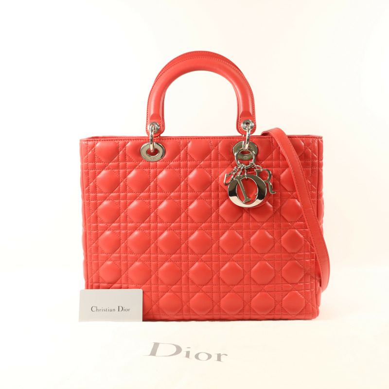 Dior 羊皮皮革Lady Dior手挽肩背兩用袋-9