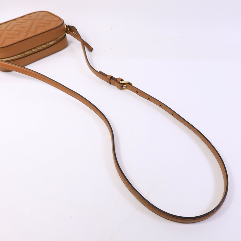 FENDI 牛皮皮革FF Logo Camera Case肩背袋-8