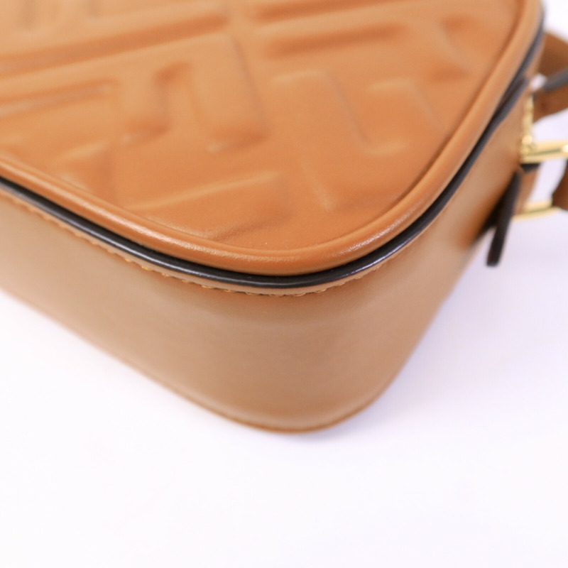 FENDI 牛皮皮革FF Logo Camera Case肩背袋-12