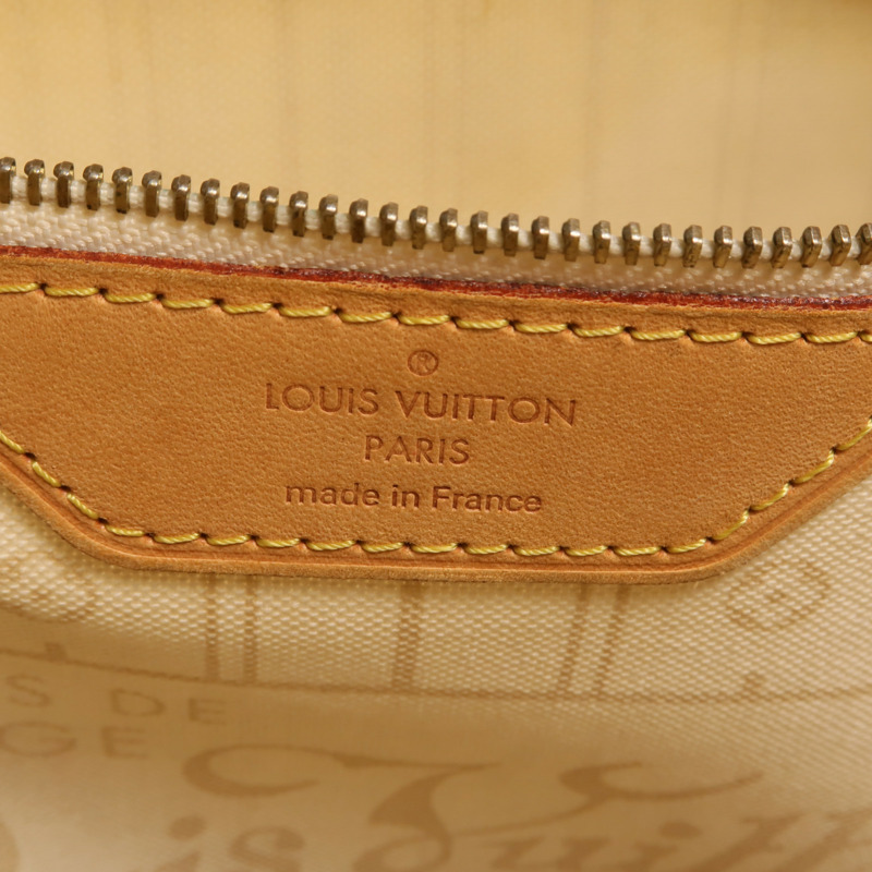 LOUIS VUITTON Damier Azur Neverfull MM金扣手挽袋-6