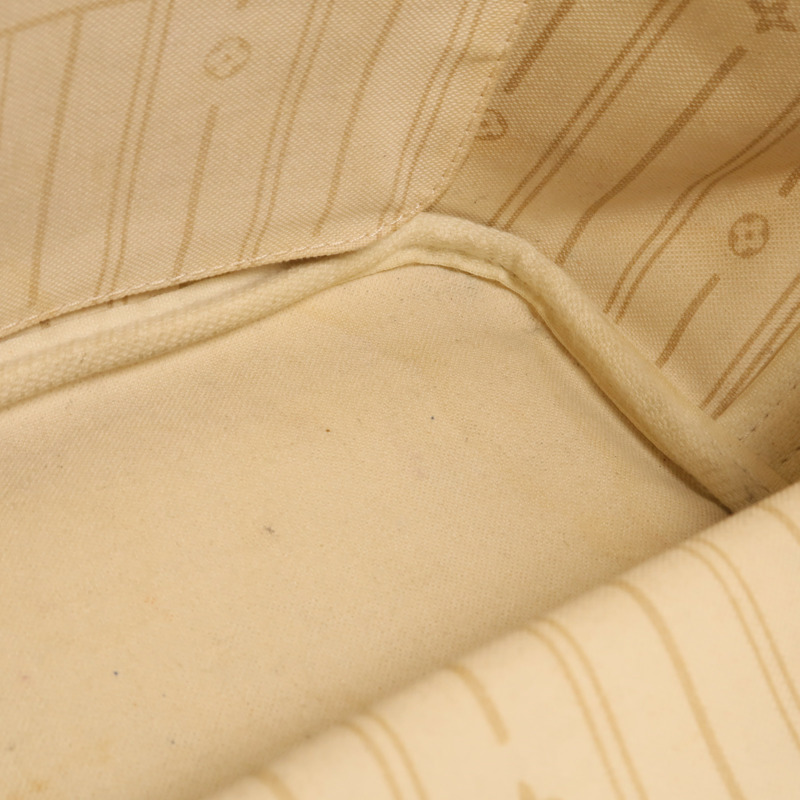 LOUIS VUITTON Damier Azur Neverfull MM金扣手挽袋-16