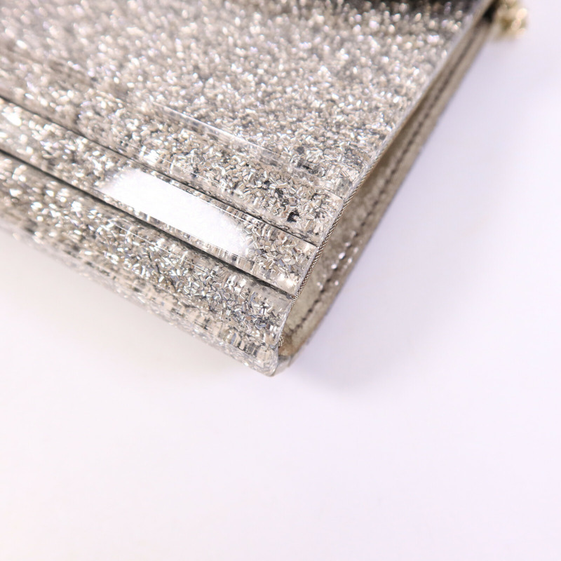 JIMMY CHOO 塑膠Candy Glitter Clutch鏈帶肩背袋-8