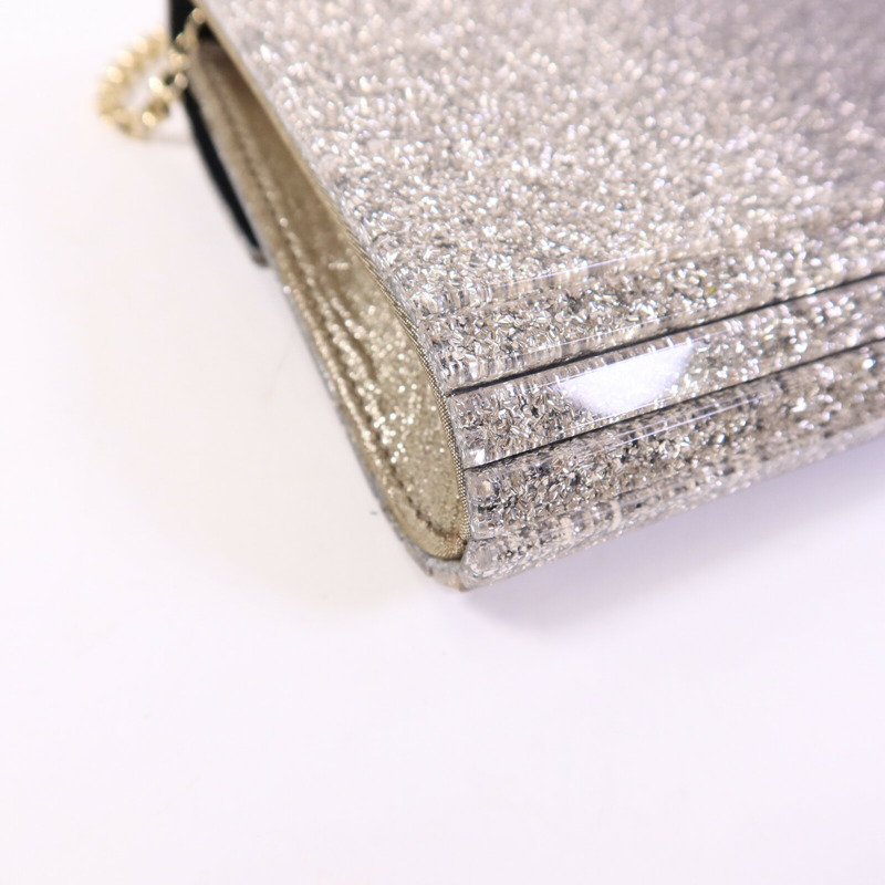JIMMY CHOO 塑膠Candy Glitter Clutch鏈帶肩背袋-11