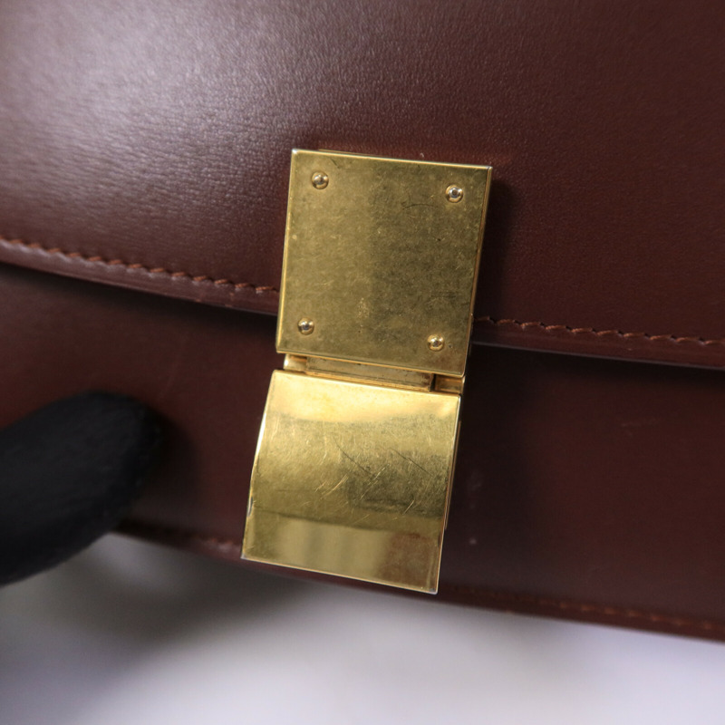 CELINE 牛皮皮革Mini Classic Box肩背袋-6