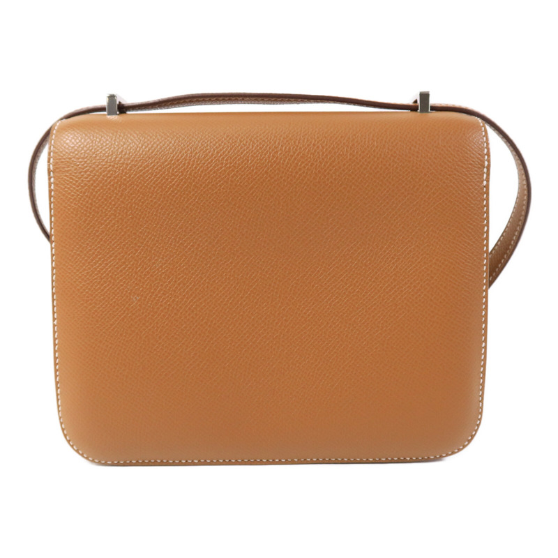HERMES Epsom皮革Constance Mini肩背袋Gold-1