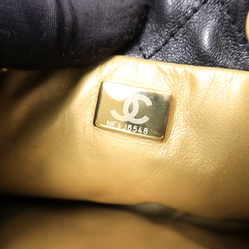 CHANEL 羊皮皮革Bucket Bag鏈帶肩背袋-7