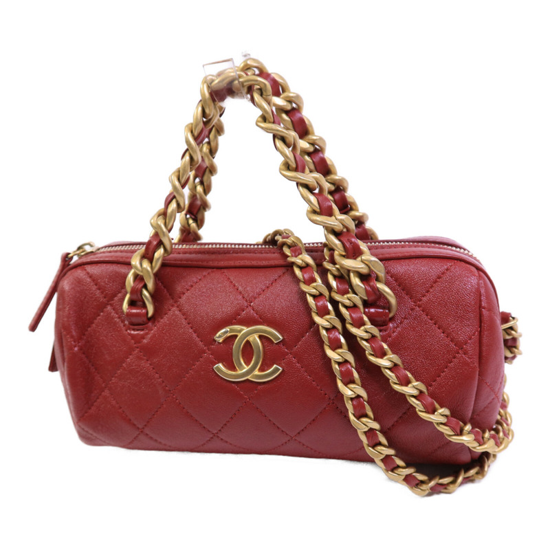CHANEL 牛皮皮革2 Way Chain Shoulder Bag肩背袋-2