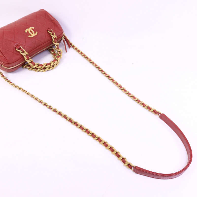 CHANEL 牛皮皮革2 Way Chain Shoulder Bag肩背袋-8