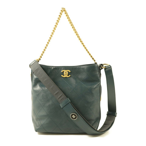 CHANEL 牛皮皮革Hobo Bag手挽肩背兩用袋