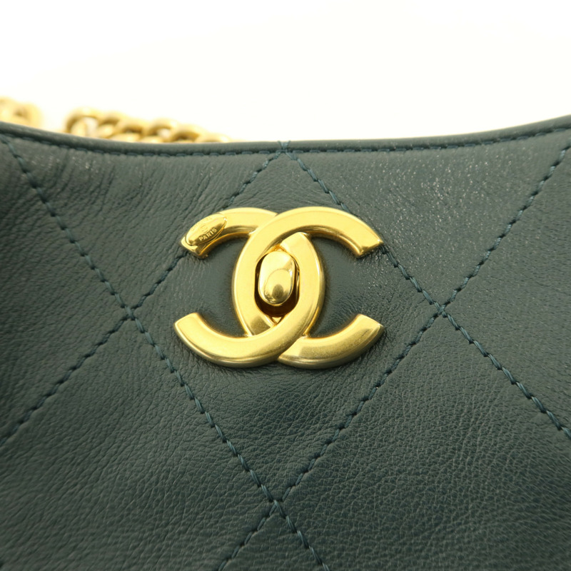 CHANEL 牛皮皮革Hobo Bag手挽肩背兩用袋-10