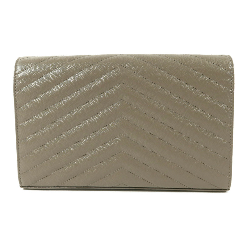 YVES SAINT LAURENT 牛皮皮革Cassandre Envelope鏈帶肩背袋-1