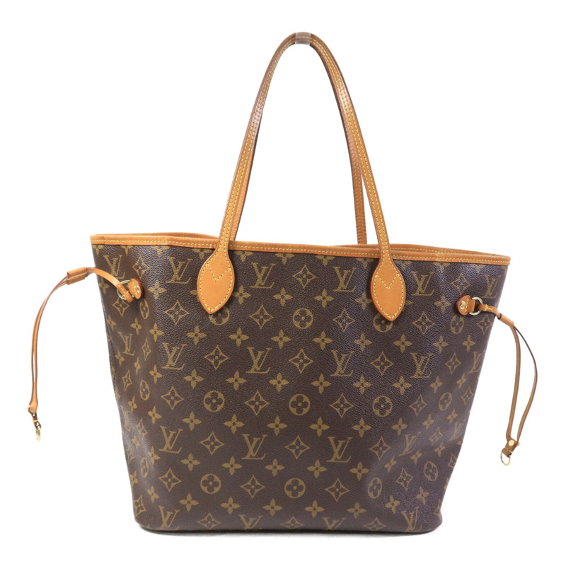 LOUIS VUITTON Monogram Neverfull MM金扣手挽袋-1