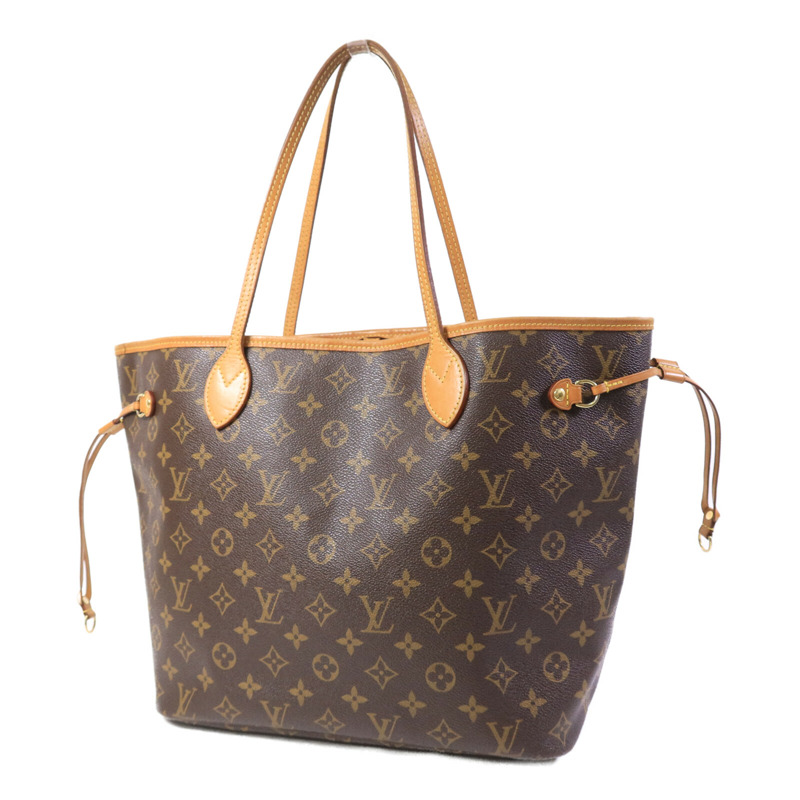 LOUIS VUITTON Monogram Neverfull MM金扣手挽袋-2