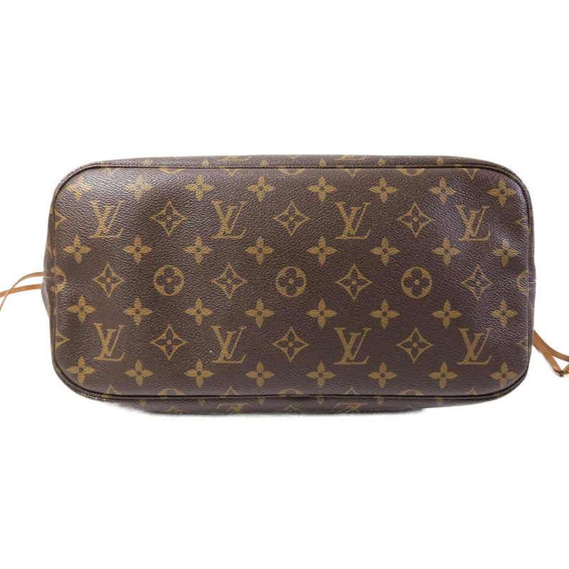 LOUIS VUITTON Monogram Neverfull MM金扣手挽袋-3