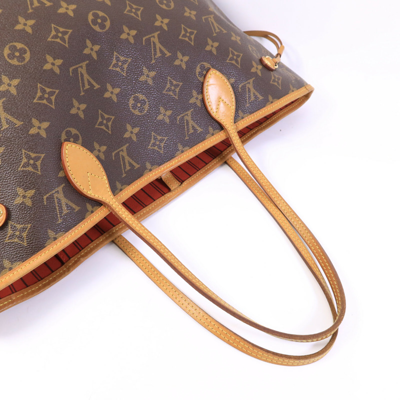 LOUIS VUITTON Monogram Neverfull MM金扣手挽袋-8