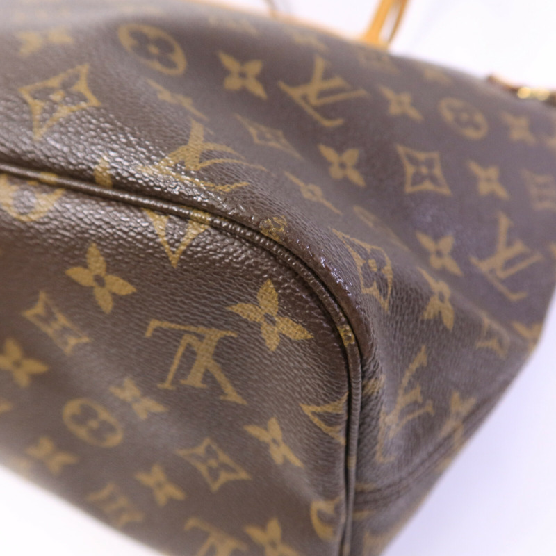 LOUIS VUITTON Monogram Neverfull MM金扣手挽袋-12