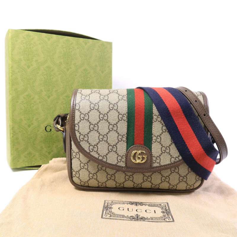 GUCCI 塗層帆布Ophidia GG肩背袋-9