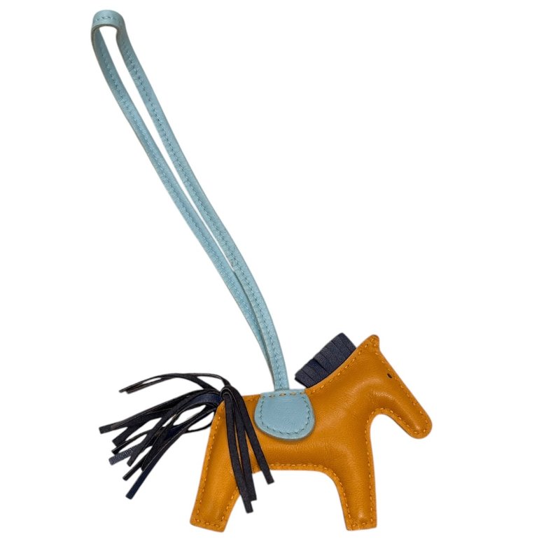 HERMES 愛馬仕 RODEO PM 小馬吊飾 小羊皮 橘色系-1
