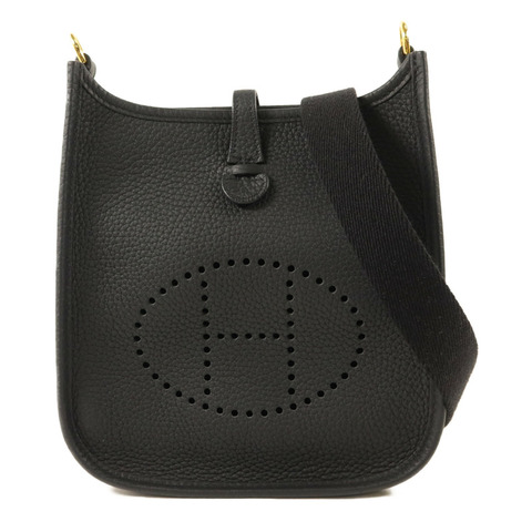 HERMES Clemence皮革Evelyne TPM肩背袋Noir