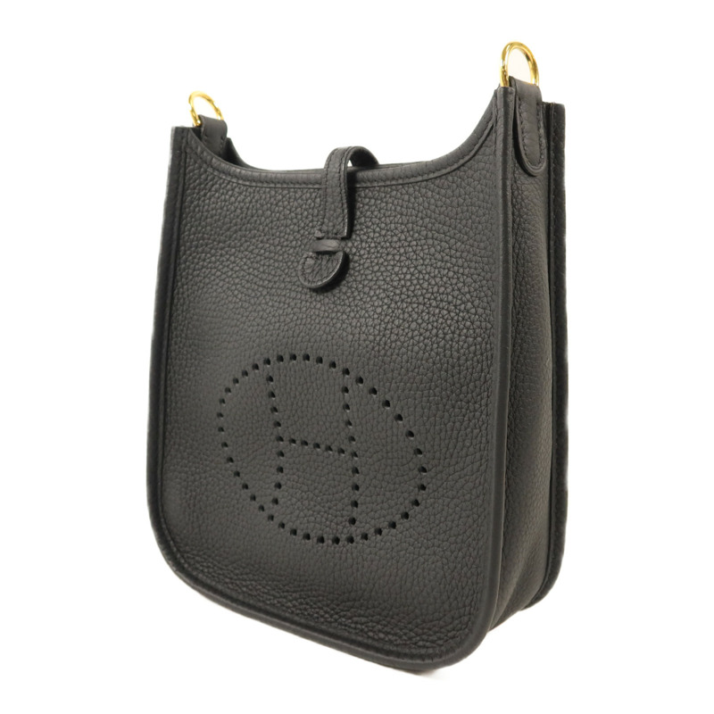 HERMES Clemence皮革Evelyne TPM肩背袋Noir-2