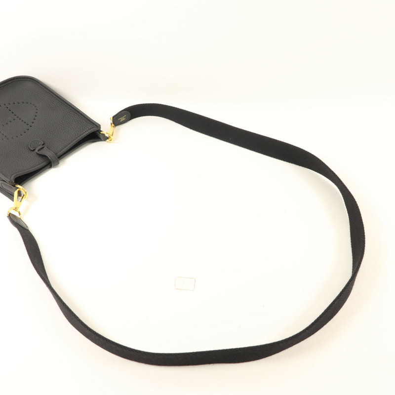 HERMES Clemence皮革Evelyne TPM肩背袋Noir-7