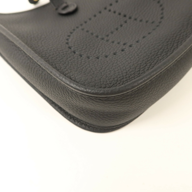 HERMES Clemence皮革Evelyne TPM肩背袋Noir-14