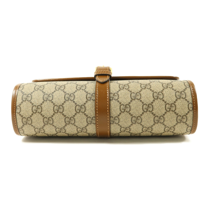 GUCCI 塗層帆布GG Supreme Interlocking肩背袋-3