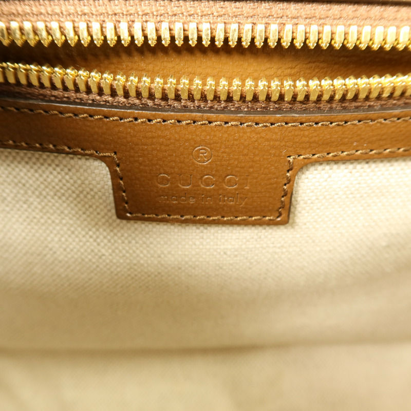 GUCCI 塗層帆布GG Supreme Interlocking肩背袋-5