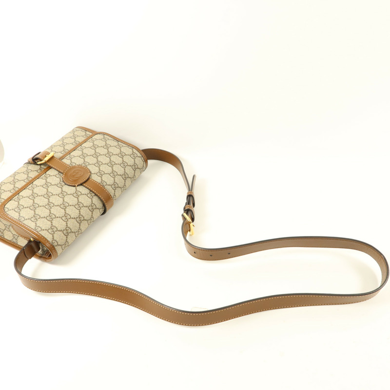 GUCCI 塗層帆布GG Supreme Interlocking肩背袋-7