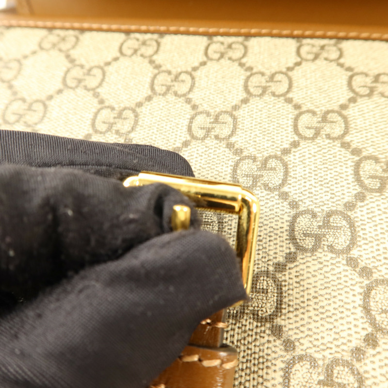 GUCCI 塗層帆布GG Supreme Interlocking肩背袋-10
