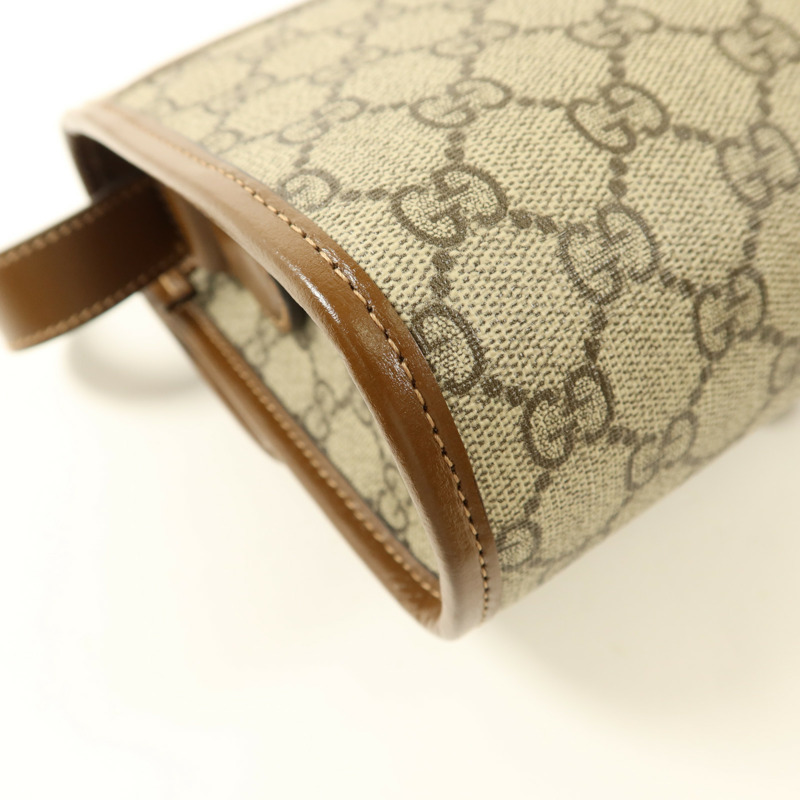 GUCCI 塗層帆布GG Supreme Interlocking肩背袋-15