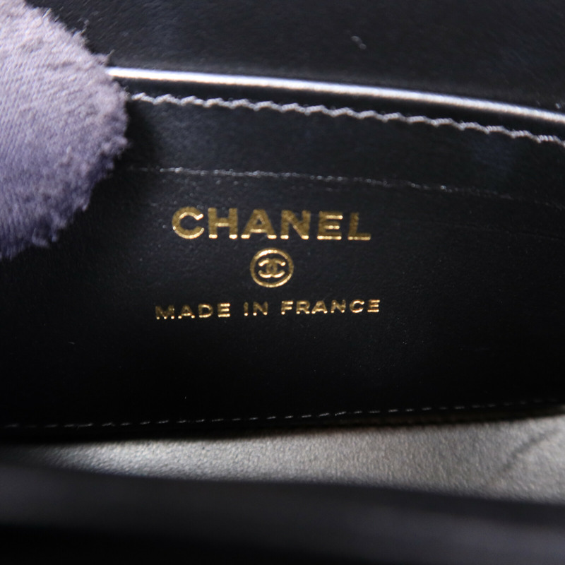 CHANEL 牛皮皮革Nano Mini Kelly鏈帶手挽肩背兩用袋-5