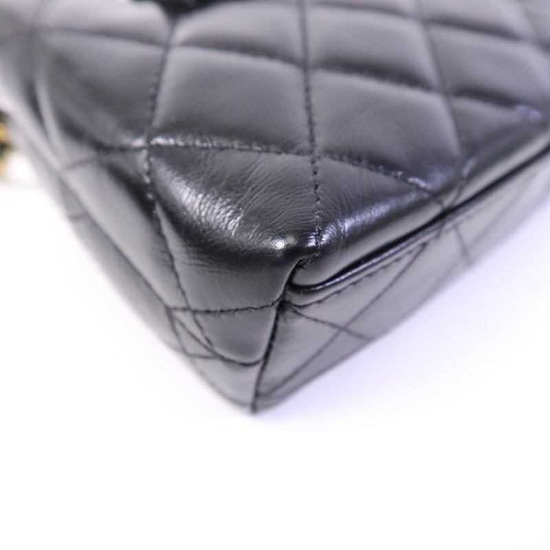 CHANEL 牛皮皮革Nano Mini Kelly鏈帶手挽肩背兩用袋-13