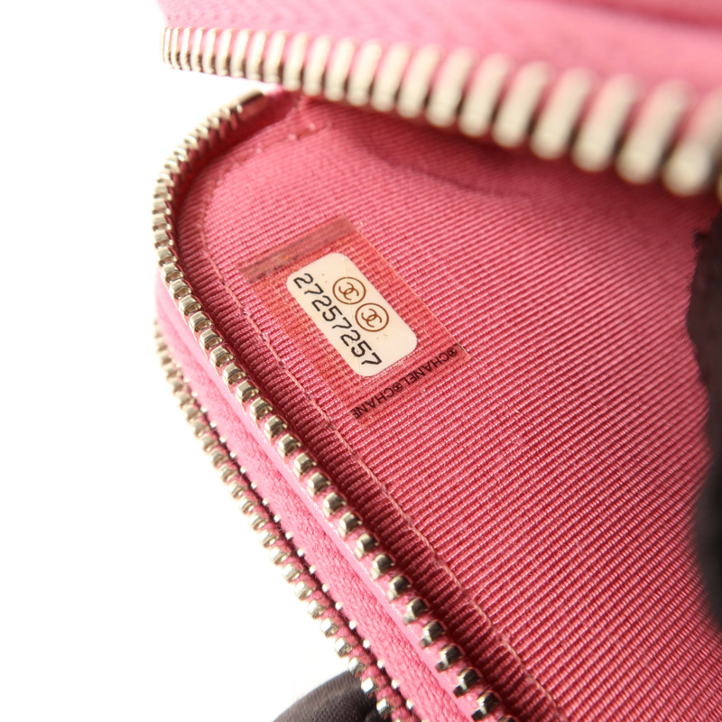 CHANEL 羊皮皮革Double Zip Clutch Wallet On Chain鏈帶肩背袋-7