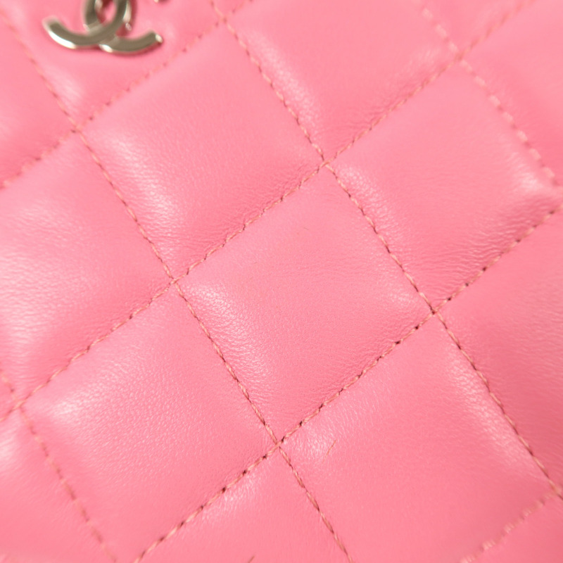 CHANEL 羊皮皮革Double Zip Clutch Wallet On Chain鏈帶肩背袋-16