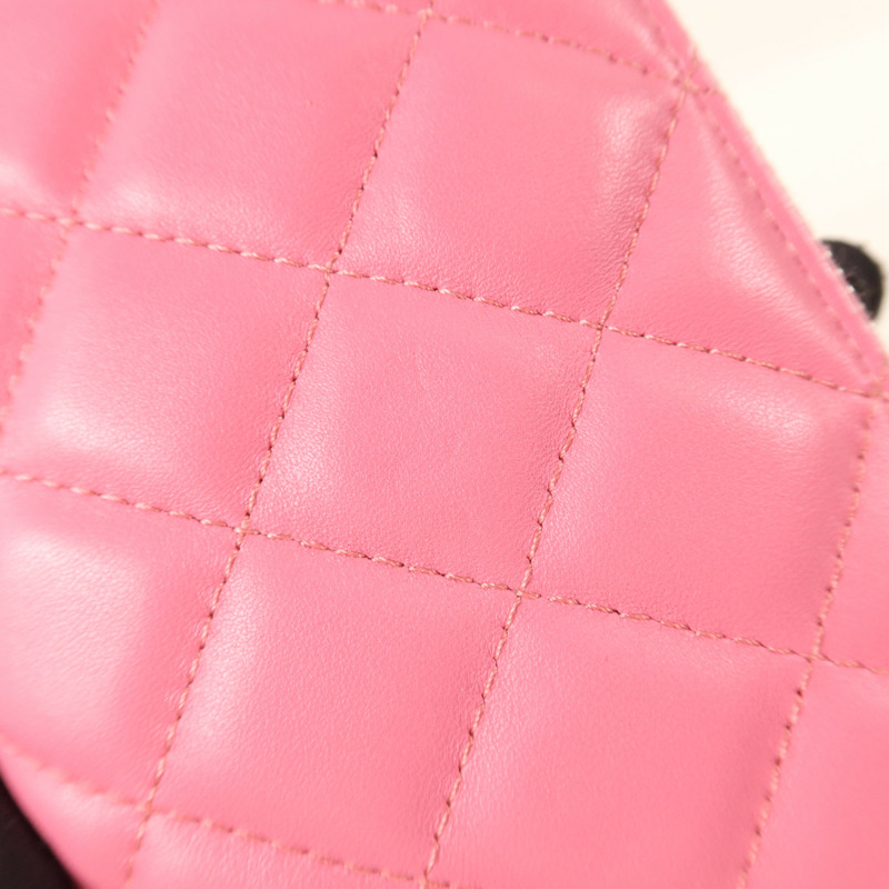 CHANEL 羊皮皮革Double Zip Clutch Wallet On Chain鏈帶肩背袋-20