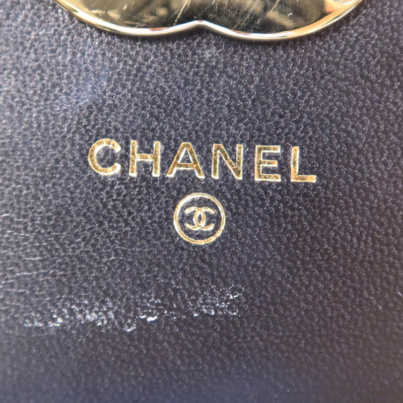 CHANEL 羊皮皮革Vanity Phone Holder鏈帶肩背袋-5