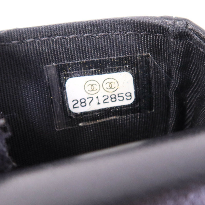 CHANEL 羊皮皮革Vanity Phone Holder鏈帶肩背袋-7