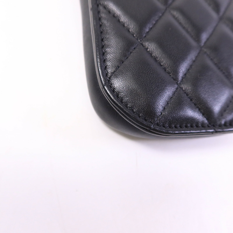 CHANEL 羊皮皮革Vanity Phone Holder鏈帶肩背袋-12