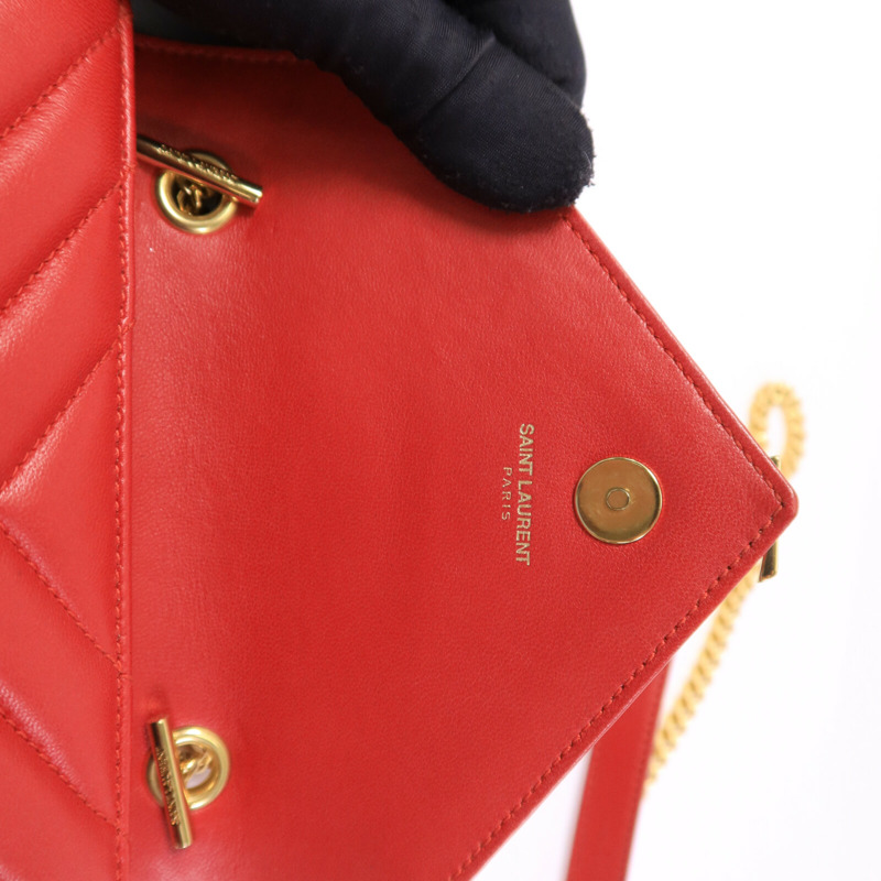 SAINT LAURENT 牛皮皮革Classic Baby鏈帶肩背袋-14