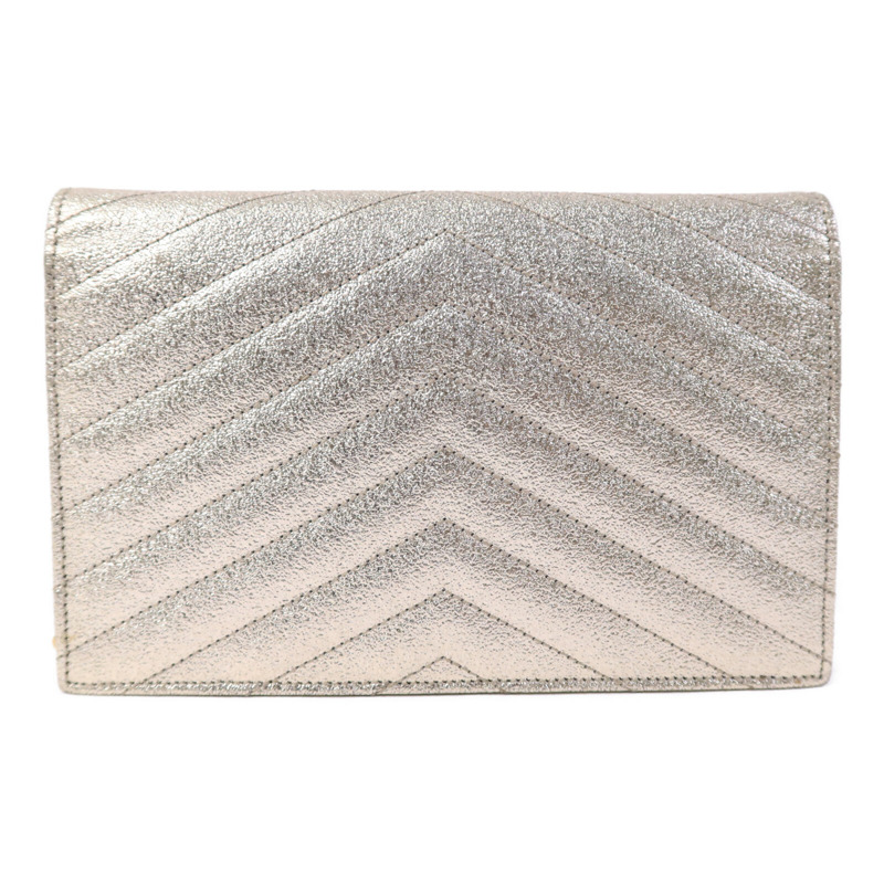 SAINT LAURENT 牛皮皮革Cassandra Envelopw Wallet On Chain肩背袋-1