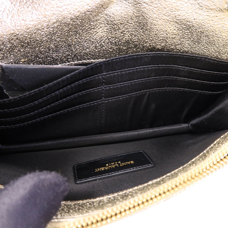 SAINT LAURENT 牛皮皮革Cassandra Envelopw Wallet On Chain肩背袋-4