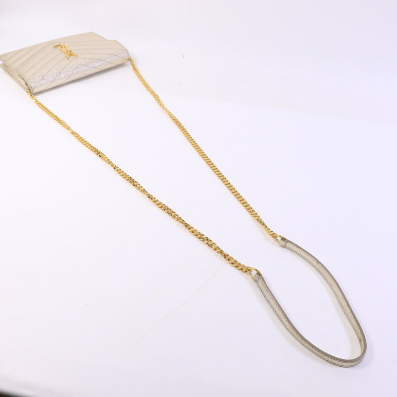 SAINT LAURENT 牛皮皮革Cassandra Envelopw Wallet On Chain肩背袋-8
