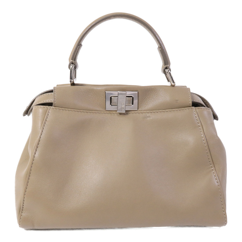 FENDI 牛皮皮革Peekaboo Mini手挽肩背兩用袋-1